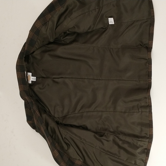 USA Made Wool Plaid Blazer Quality Classic Olive w Tan Tailored Sporting sz12 - Picture 11 of 12